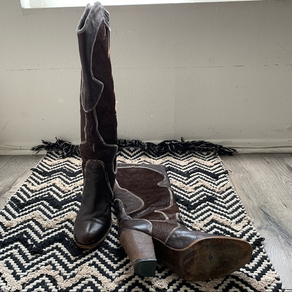 Vintage Tall Western Boot Vero Cuoio Italian made - Picture 3 of 12